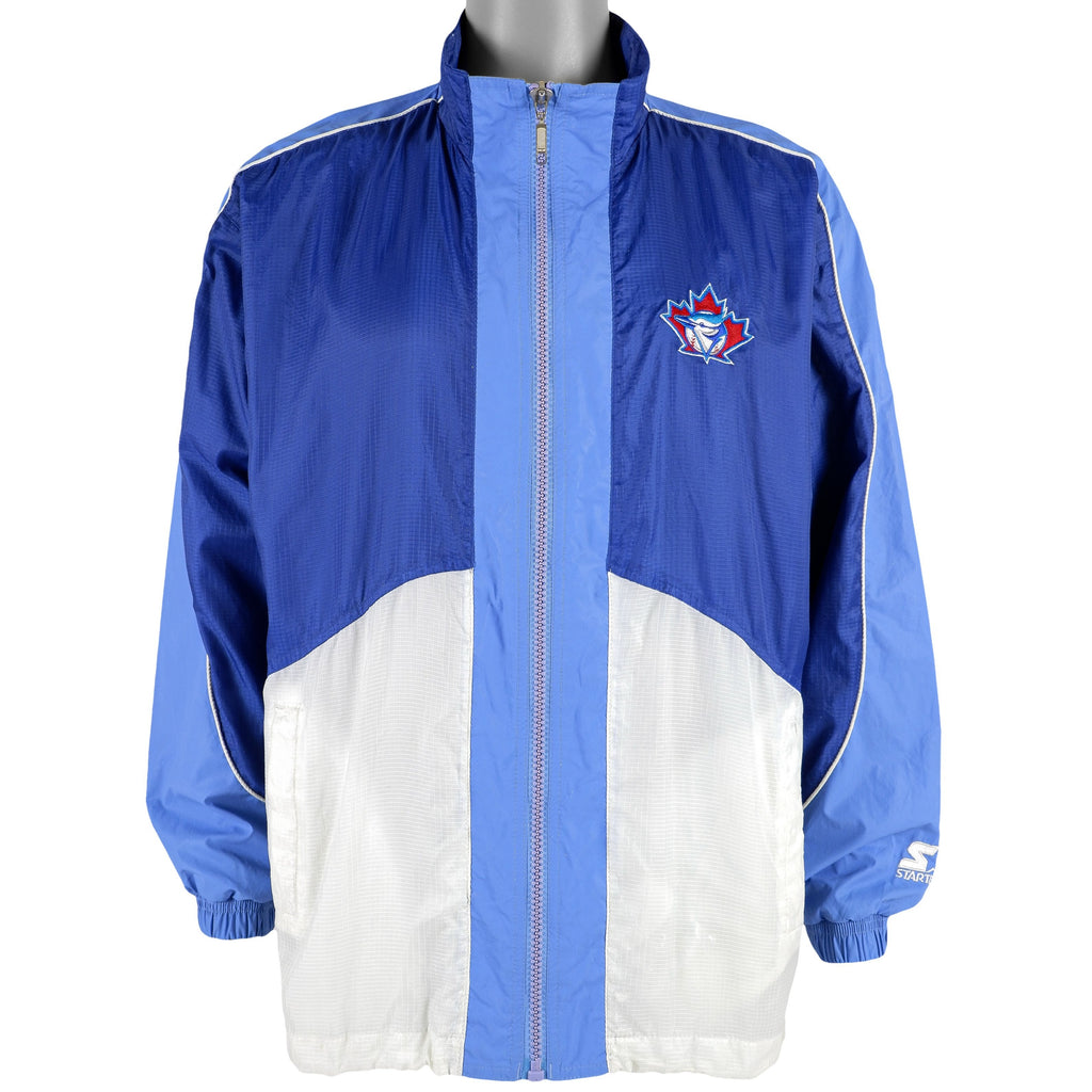 Starter - Toronto Blue Jays Spell-Out Windbreaker 1990s Large Vintage Retro Baseball