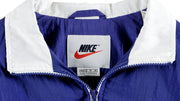Nike - Blue & White Colorblock Windbreaker 1990s Medium Vintage Retro