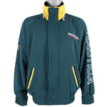 Nautica - Green Competition Spell-Out Jacket 1990s Large