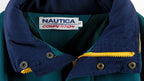 Nautica - Green Competition Spell-Out Jacket 1990s Large Vintage Retro