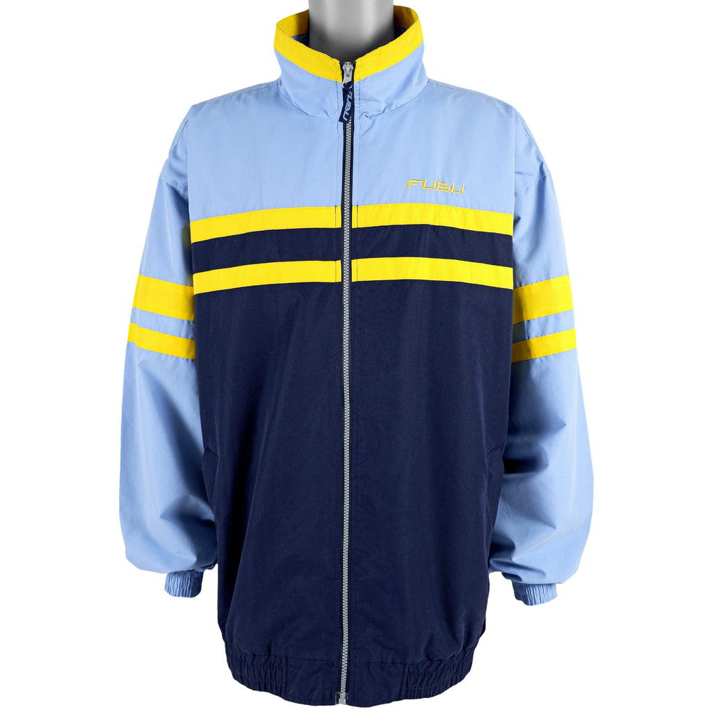 FUBU - Blue Sports Collection Spell-Out Jacket 1990s X-Large Vintage Retro