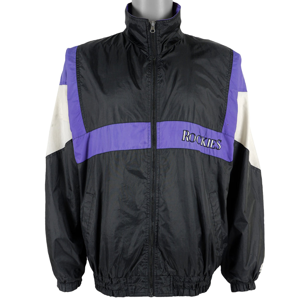 Starter - Colorado Rockies Windbreaker 1990s Large Vintage Retro Baseball