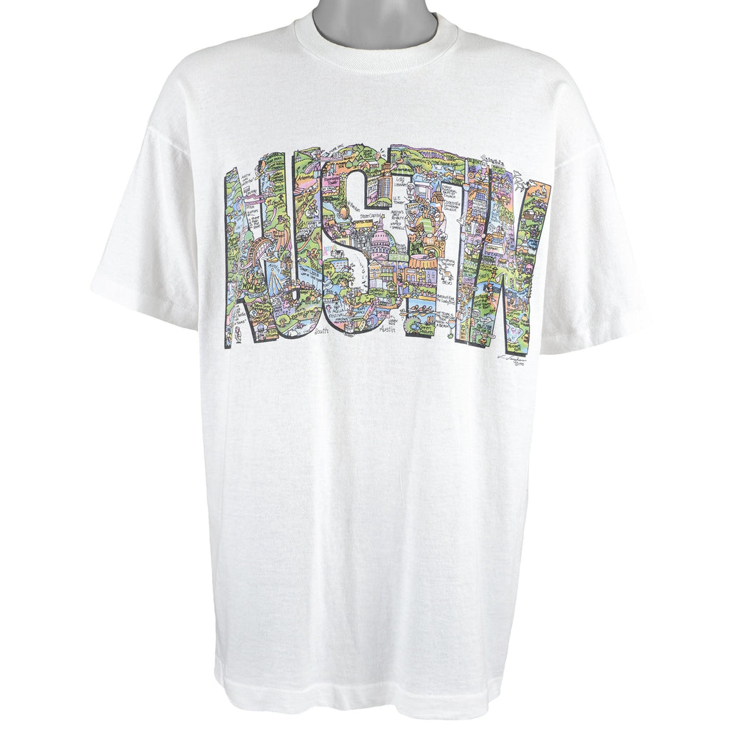 Vintage - Austin, Texas Spell-Out T-Shirt 1992 X-Large Vintage Retro