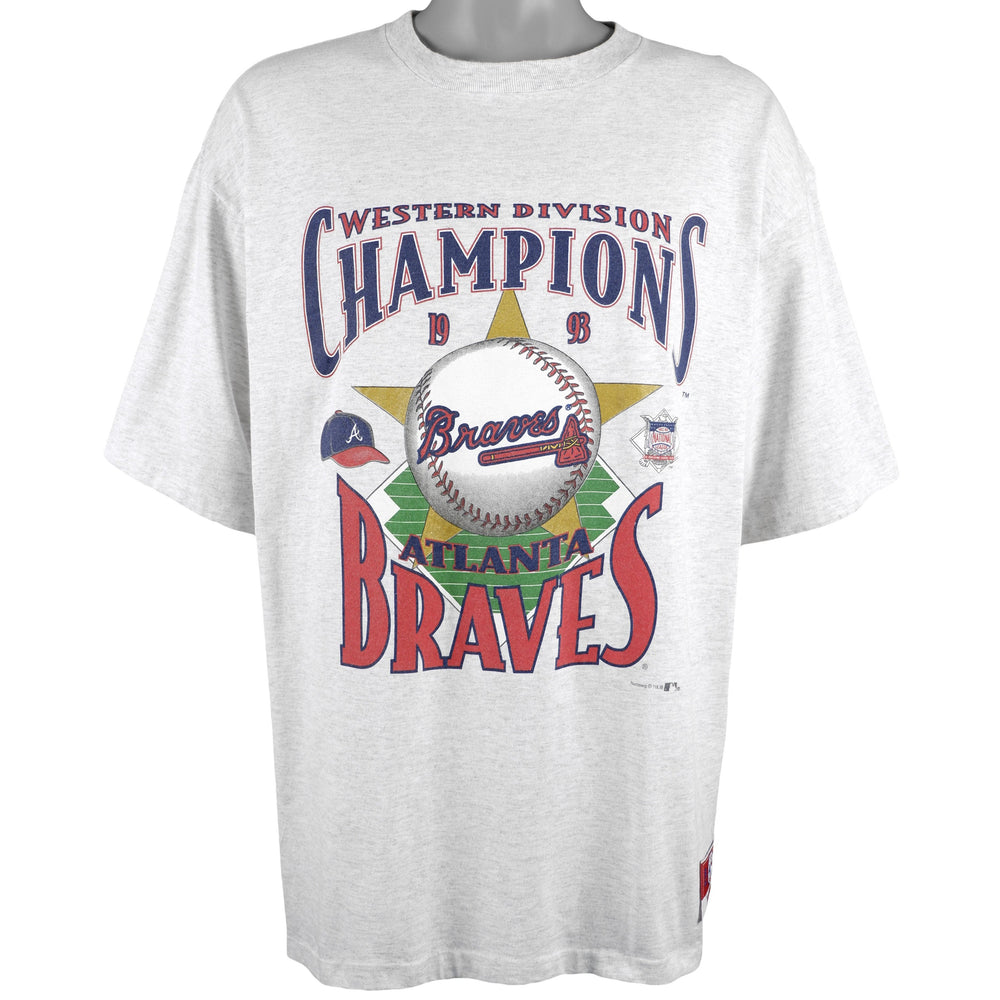 MLB (Nutmeg) - Atlanta Braves T-Shirt 1993 X-Large Vintage Retro Baseball