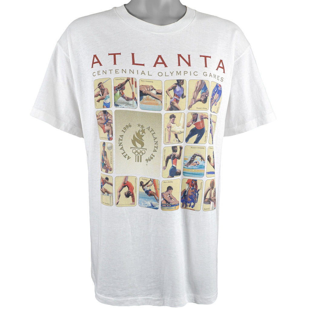 Vintage (Hanes) - The Olympics Games, Atlanta T-Shirt 1996 Large Vintage Retro
