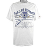 NFL (Nutmeg) - Dallas Cowboys Grey T-Shirt 1990s XX-Large Vintage Retro Football