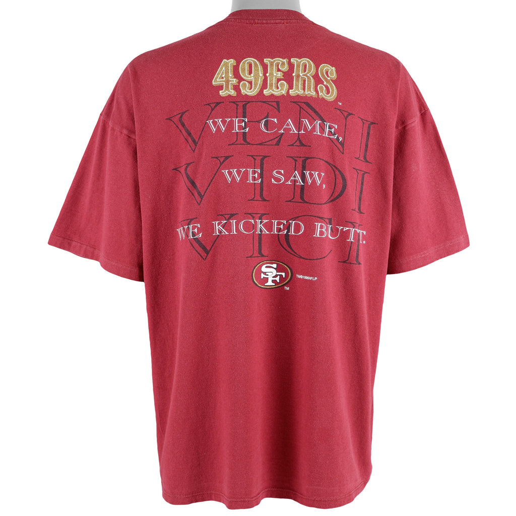NFL (College Concepts) - San Francisco 49ers Spell-Out T-Shirt 1996 X-Large Vintage Retro Football