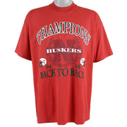 NCAA (Best) - Nebraska Huskers T-Shirt 1995 XX-Large Vintage Retro Football College