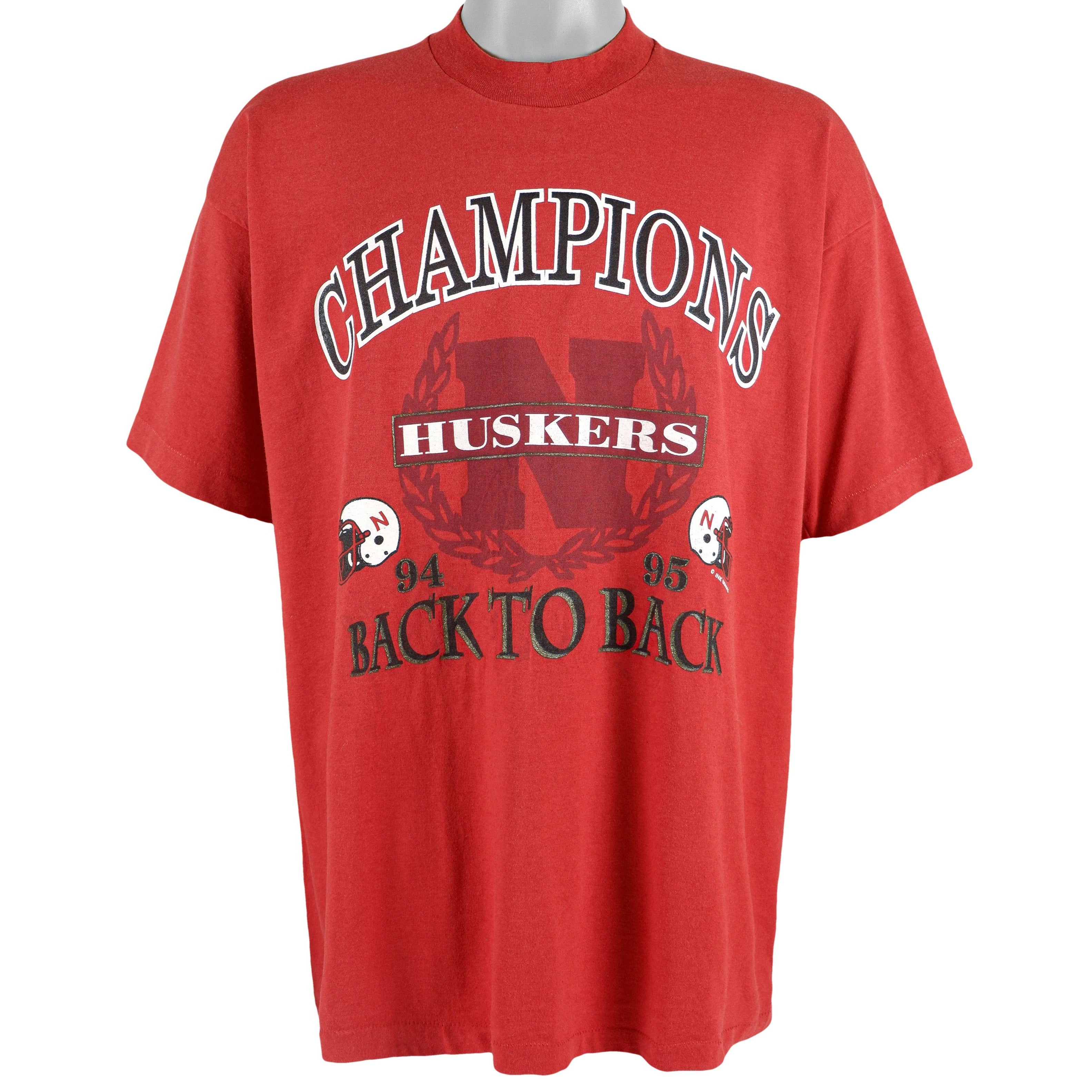 NCAA (Best) - Nebraska Huskers T-Shirt 1995 XX-Large Vintage Retro Football College
