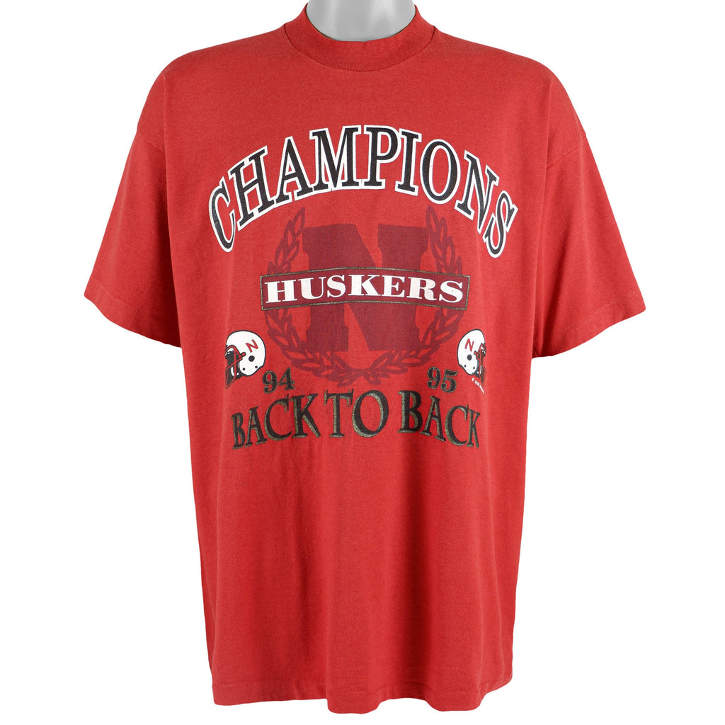 NCAA (Best) - Nebraska Huskers T-Shirt 1995 XX-Large Vintage Retro Football College