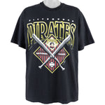 MLB (Hanes) - Black Pittsburgh Pirates T-Shirt 1995 X-Large  Vintage Retro Baseball