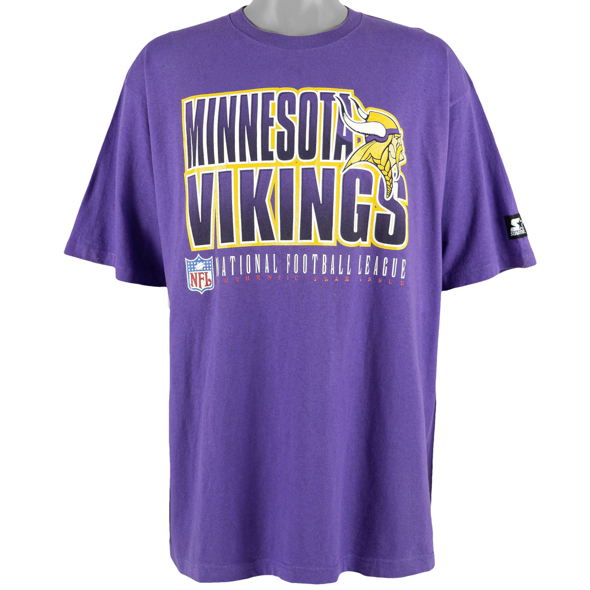 Starter - Minnesota Vikings Spell-Out T-Shirt 1990s X-Large Vintage Retro Football