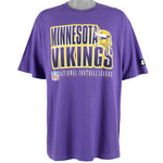 Starter - Minnesota Vikings Spell-Out T-Shirt 1990s X-Large Vintage Retro Football