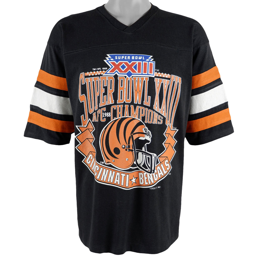 NFL (Logo 7) - Cincinnati Bengals Super Bowl XXIII Champions Football Jersey 1988 X-Large Vintage Retro Football