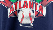 MLB (Competitor) - Atlanta Braves Spell-Out T-Shirt 1992 X-Large Vintage Retro Baseball