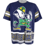 NCAA (Salem) - Notre Dame Fighting Irish Spell-Out T-Shirt 1990s Large Vintage Retro Football College