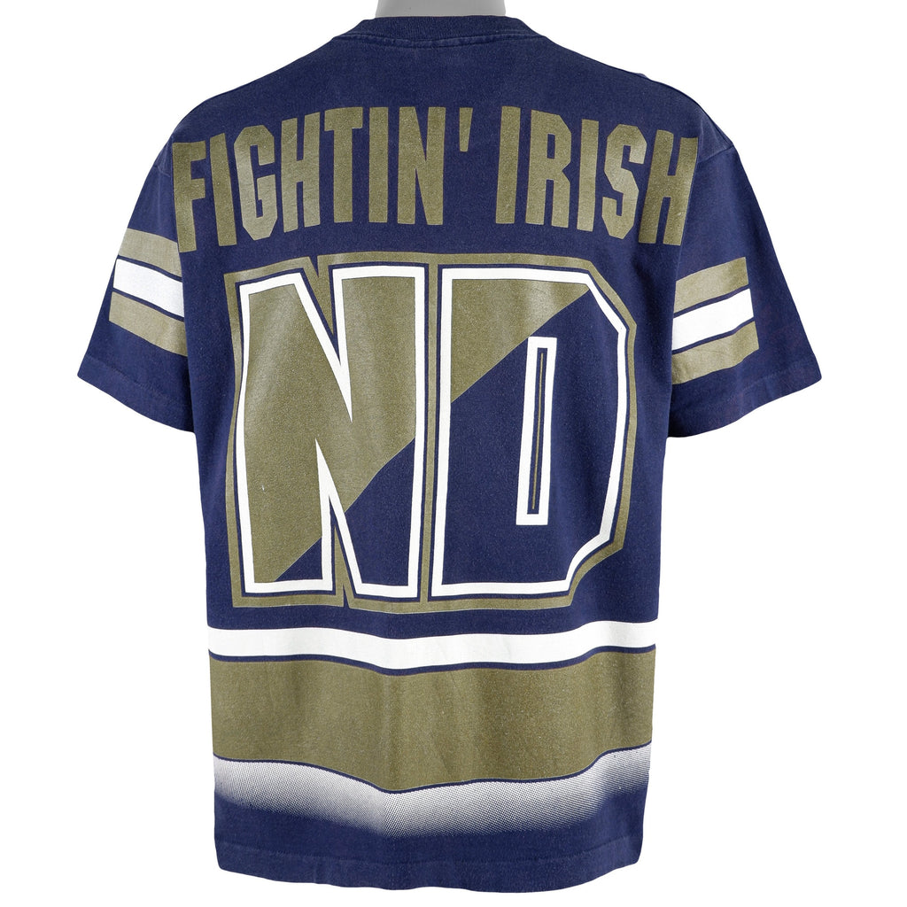 NCAA (Salem) - Notre Dame Fighting Irish Spell-Out T-Shirt 1990s Large Vintage Retro Football College
