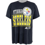 NFL (Apex One) - Pittsburgh Steelers Spell-Out T-Shirt 1994 Large Vintage Retro Football