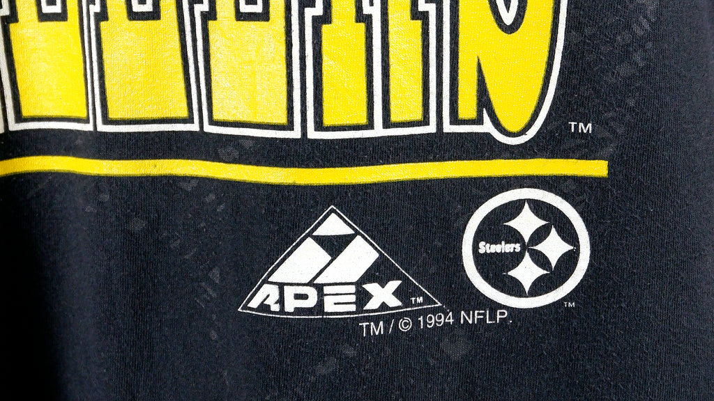 NFL (Apex One) - Pittsburgh Steelers Spell-Out T-Shirt 1994 Large Vintage Retro Football