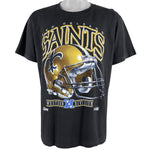 NFL (Salem) - New Orleans Saints Spell-Out T-Shirt 1992 Large