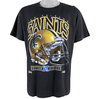 NFL (Salem) - New Orleans Saints Spell-Out T-Shirt 1992 Large