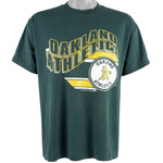 MLB (Trench) - Oakland Athletics Spell-Out T-Shirt 1989 Large
