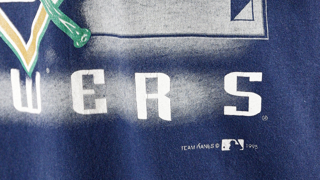 MLB (Hanes) - Milwaukee Brewers T-Shirt 1995 Large Vintage Retro Baseball