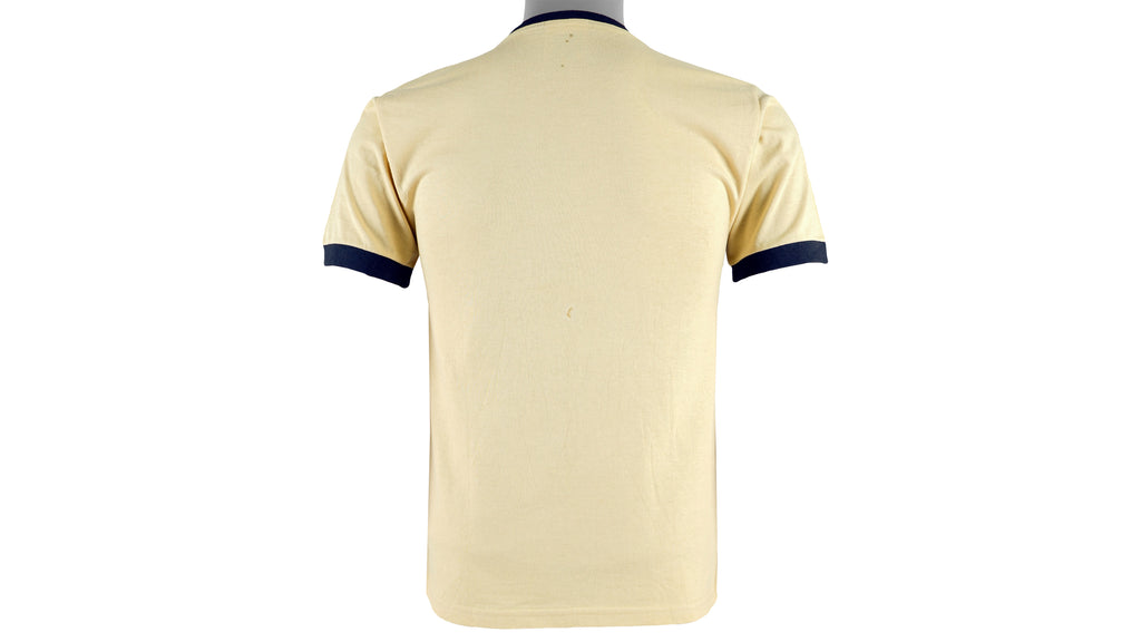 Nike - Beige Big Spell-Out T-Shirt 1990s Medium Vintage Retro