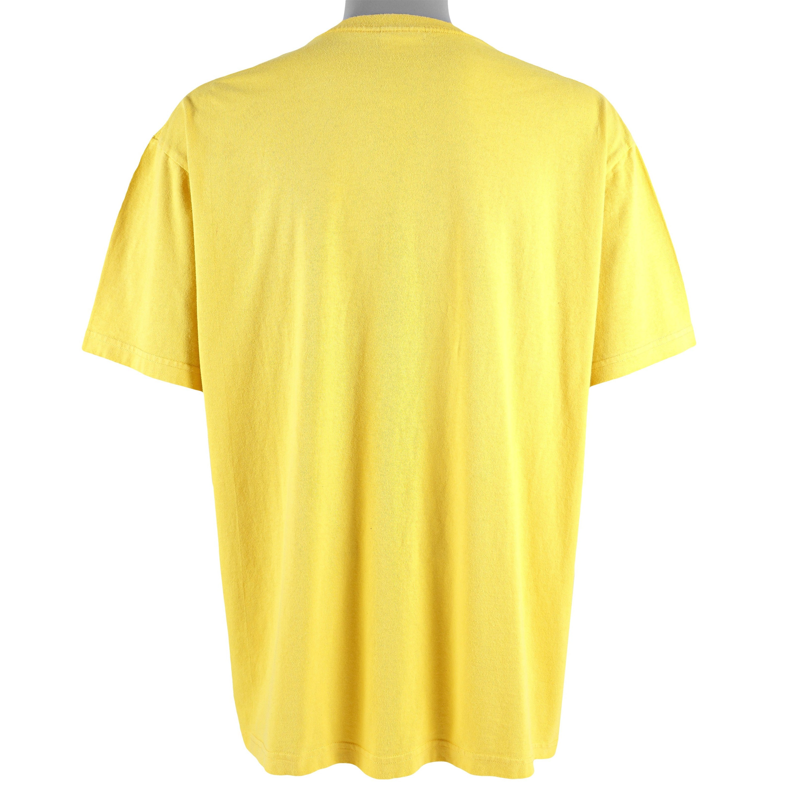 Tommy Hilfiger - Yellow T-Shirt 1990s X-Large Vintage Retro