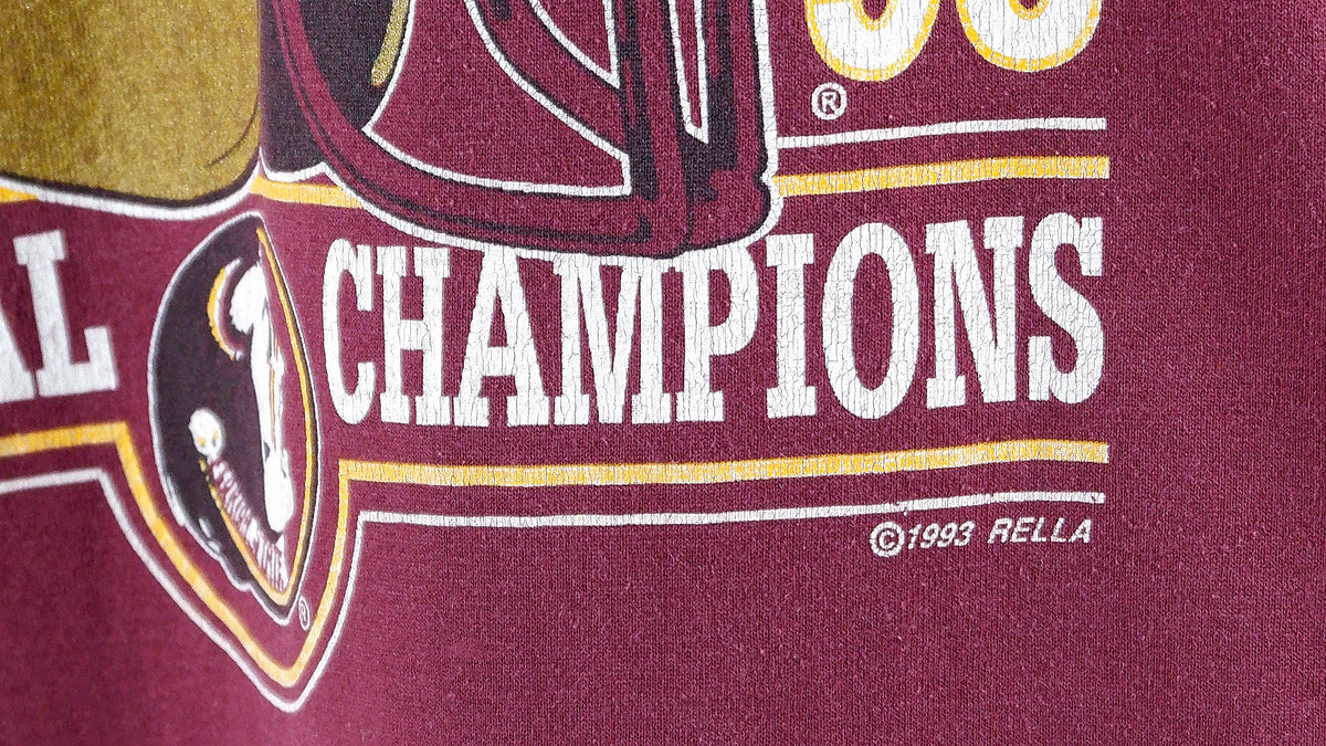 NCAA (Jerzees) - Florida State Seminoles T-Shirt 1993 Large Vintage Retro Football College