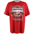 Starter - Detroit Red Wings Champions T-Shirt 1998 Large Vintage Retro Hockey