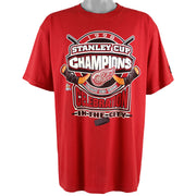 Starter - Detroit Red Wings Champions T-Shirt 1998 Large Vintage Retro Hockey
