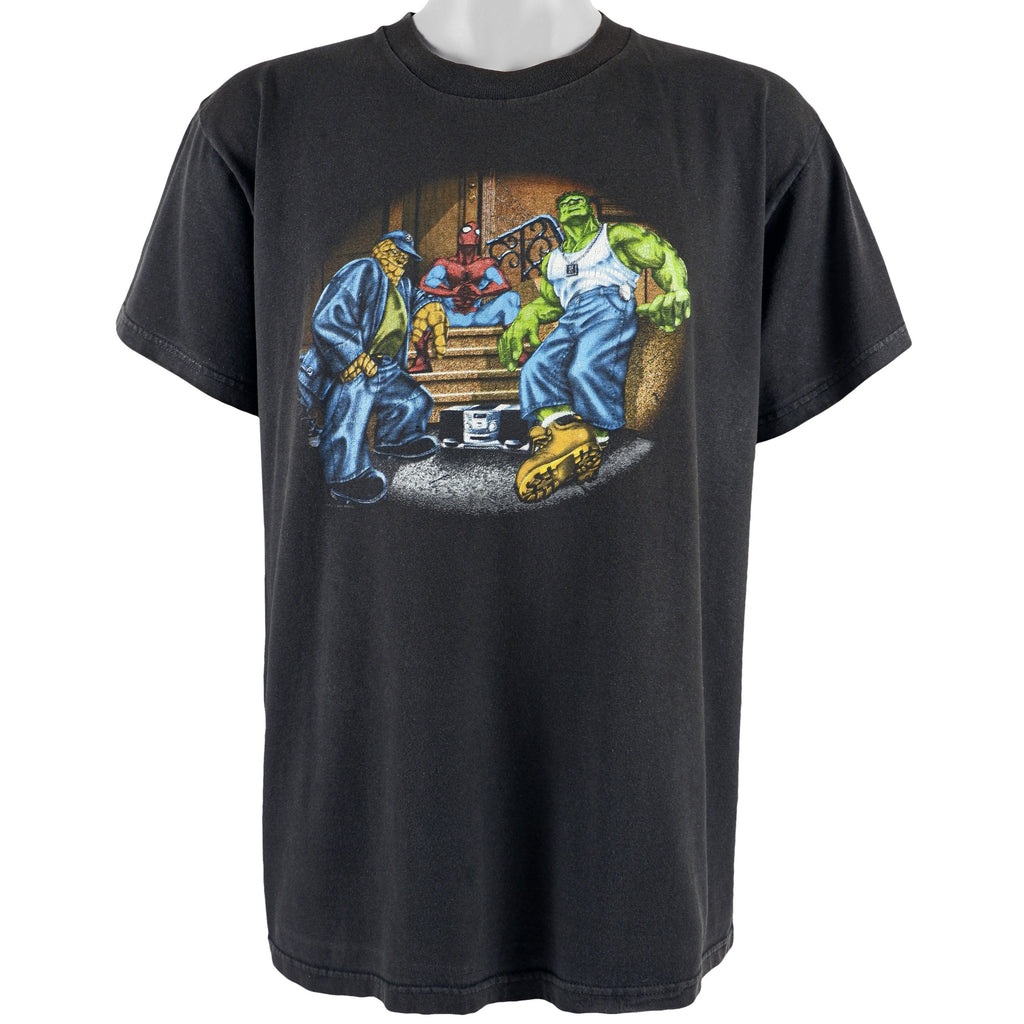 Marvel (Delta) - Spiderman, the Hulk and Thing T-Shirt Large Vintage Retro Comics