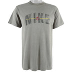 Nike - Grey Spell-Out T-Shirt 1990s Medium Vintage Retro