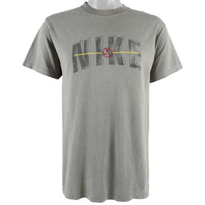 Nike - Grey Spell-Out T-Shirt 1990s Medium