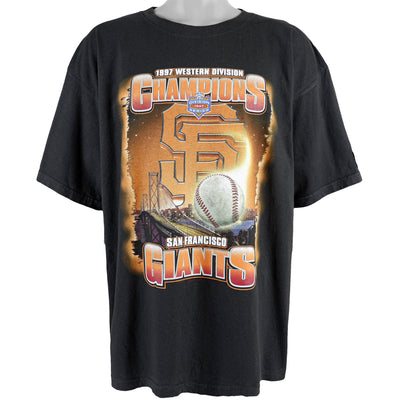 Starter - San Francisco Giants, Western Division Champions Spell-Out Deadstock T-Shirt 1997 X-Large