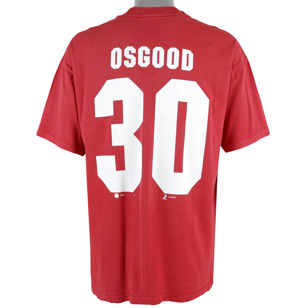 NHL (Hanes) - Detroit Red Wings, Osgood #30 T-Shirt 2008 X-Large Vintage Retro Hockey