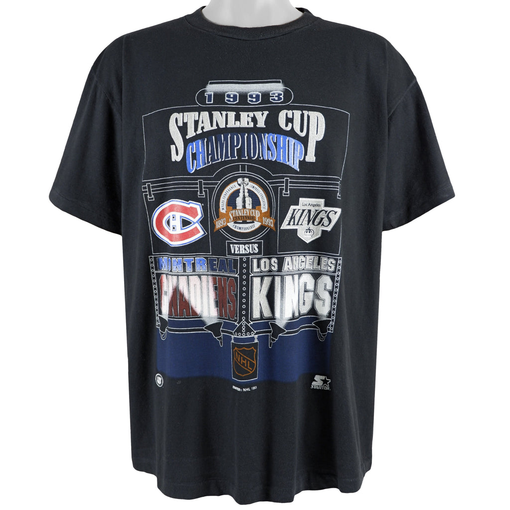 Starter - Stanley Cup Canadiens VS Kings T-Shirt 1993 X-Large Vintage Retro Hockey