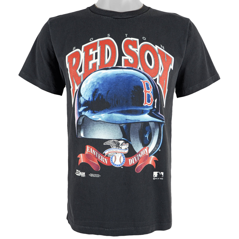 MLB (Salem) - Boston Red Sox Spell-Out T-Shirt 1992 Medium Vintage Retro Baseball