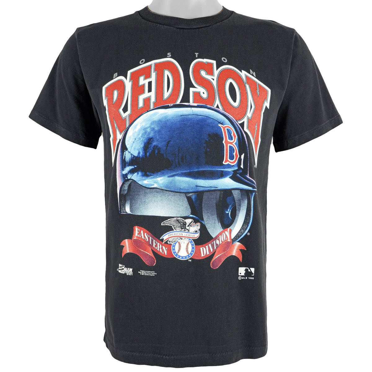 MLB (Salem) - Boston Red Sox Spell-Out T-Shirt 1992 Medium Vintage Retro Baseball