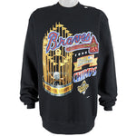 MLB (Salem) - Atlanta Braves Deadstock Crew Neck Sweatshirt 1995 Large Vintage Retro Baseball