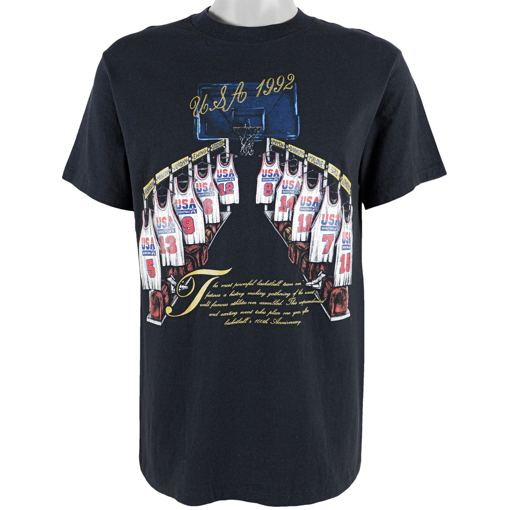 Vintage (Nutmeg) - USA Olympic Basketball Dream Team T-Shirt 1992 Large Vintage Retro Basketball