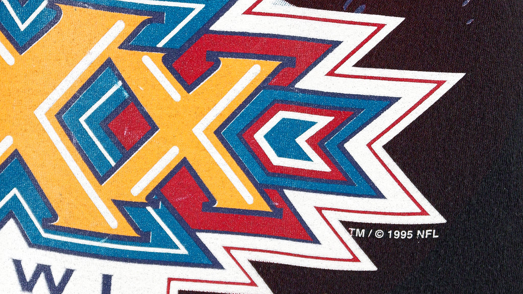 NFL (League Leader) - Super Bowl 30th, Arizona T-Shirt 1996 Large Vintage Retro Football
