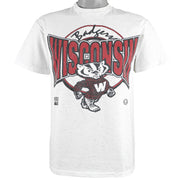 NCAA - Wisconsin Badgers Spell-Out T-Shirt 1990s Medium Vintage Retro Football College
