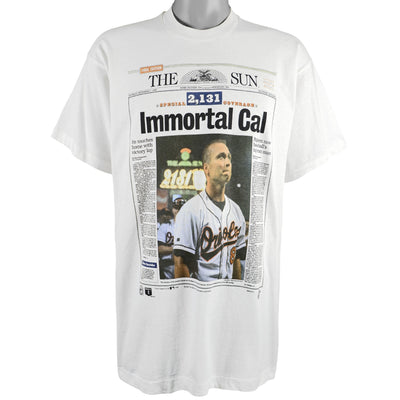MLB - Baltimore Orioles Immortal Cal, The Sun T-Shirt 1995 X-Large