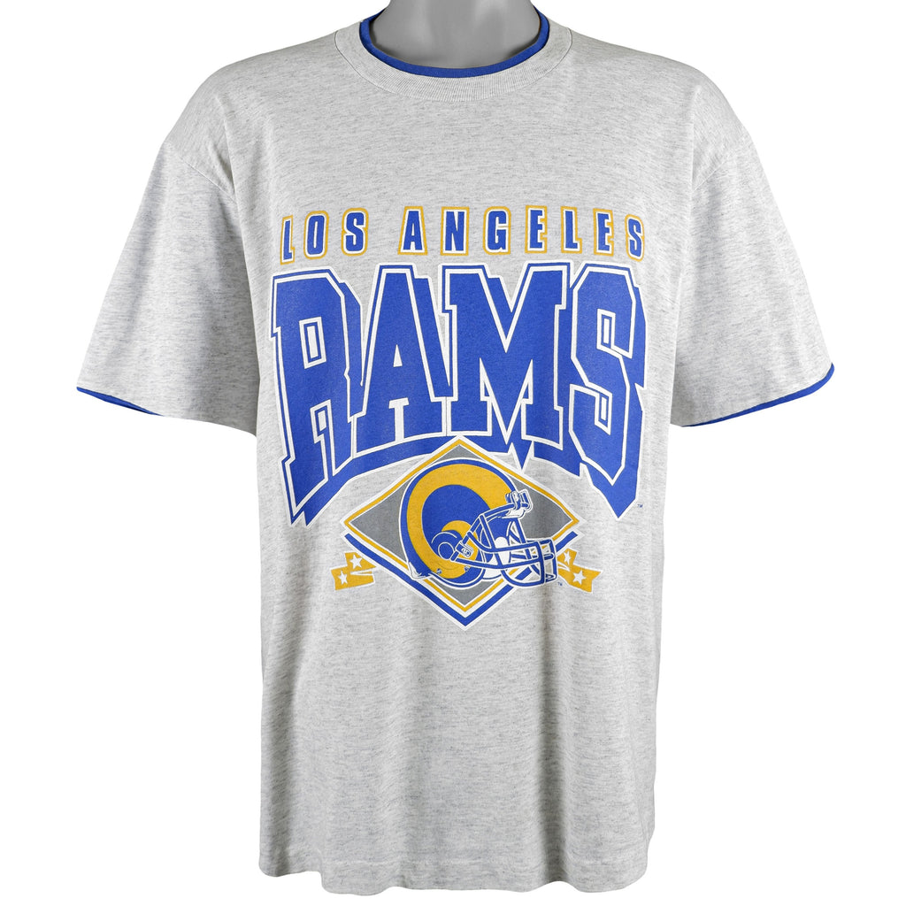 NFL - Los Angeles Rams Spell-Out T-Shirt 1990s X-Large Vintage Retro Football