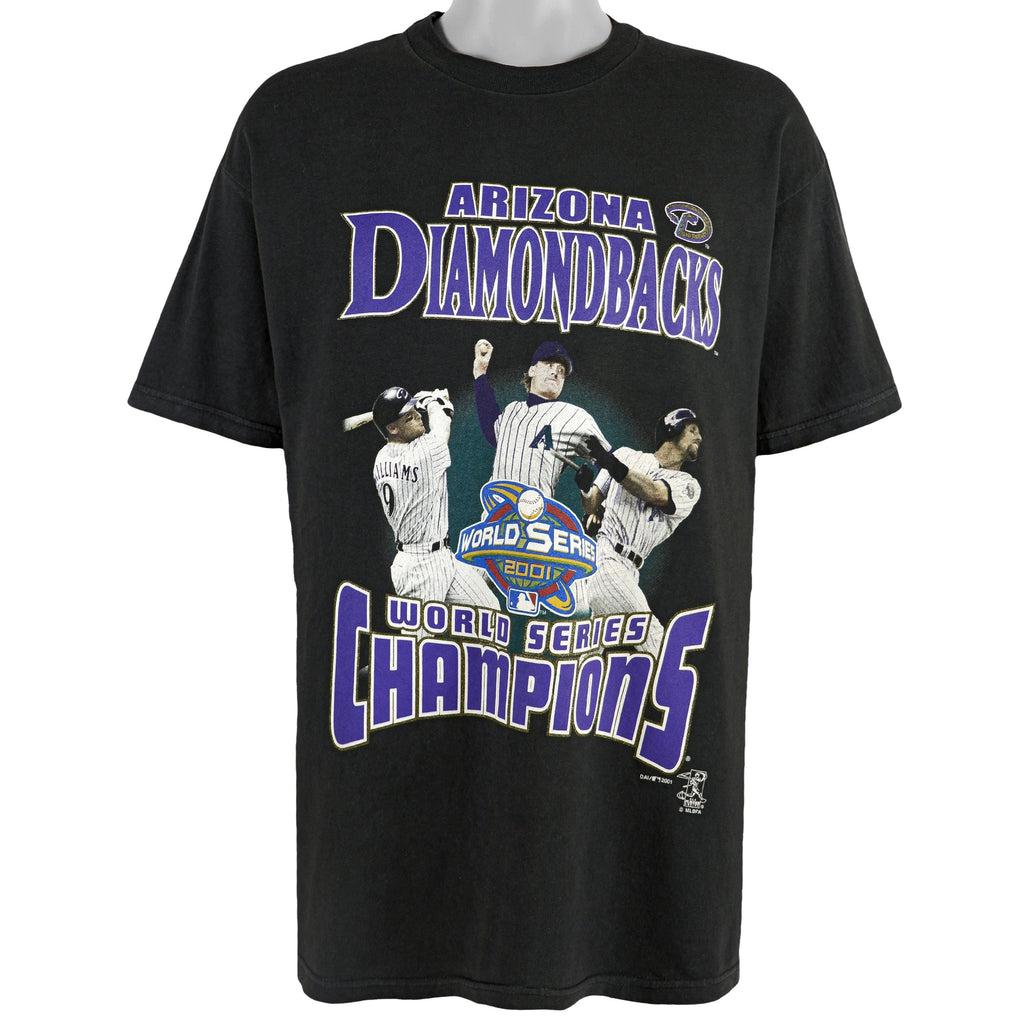 MLB (Hanes) - Arizona Diamondbacks, World Series Champions T-Shirt 2001 Large Vintage Retro Baseball