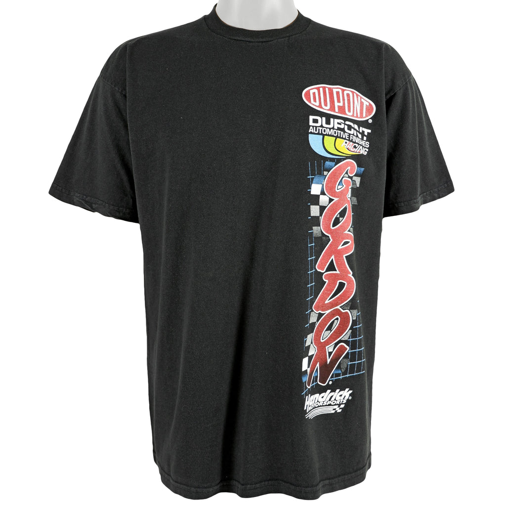 NASCAR (Competitors View) - Black Jeff Gordon #24 T-Shirt 1998 Large Vintage Retro 