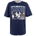 MLB (Waves) - New York Yankees T-Shirt 1994 Large Vintage Retro Baseball