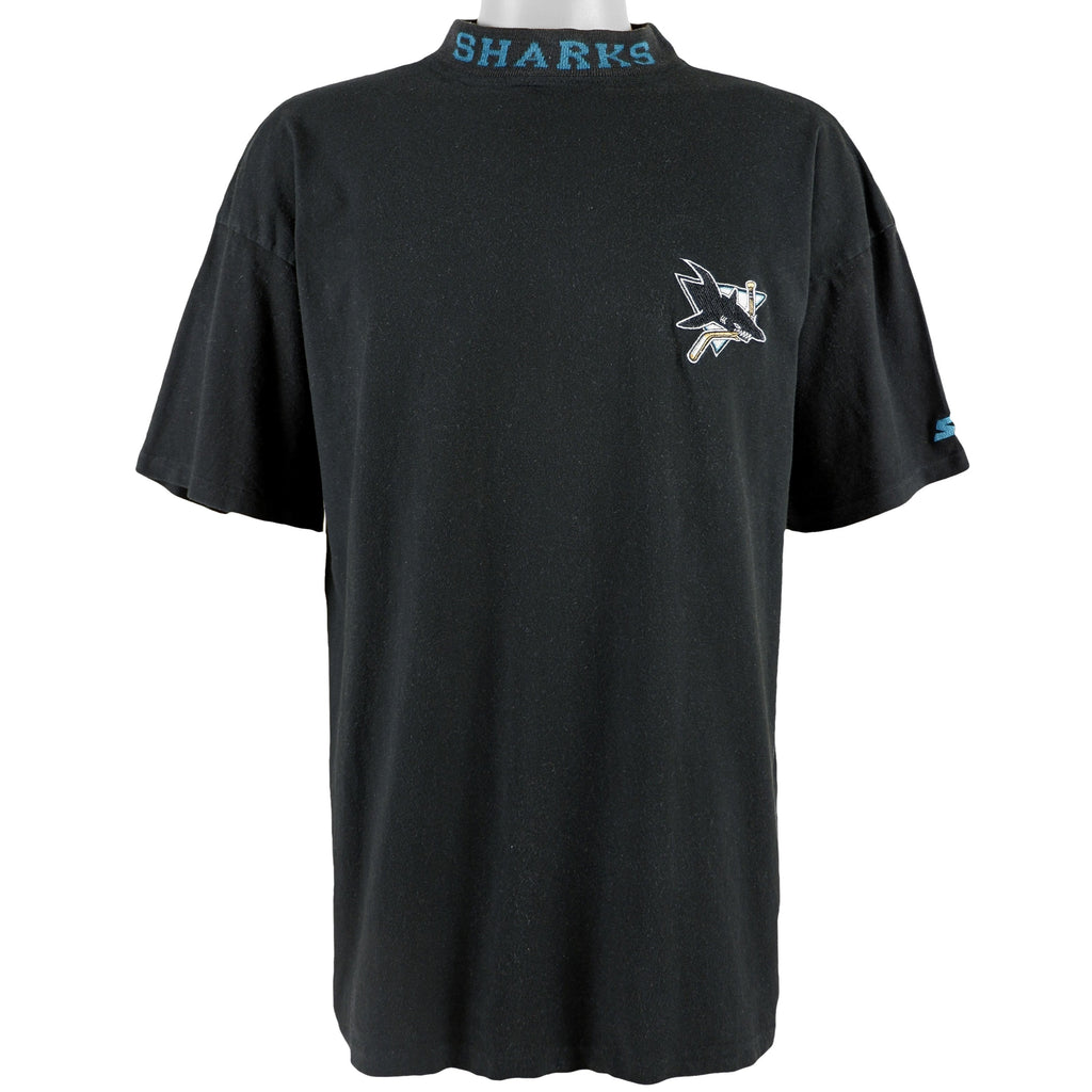 Starter - San Jose Sharks Spell-Out T-Shirt 1990s X-Large Vintage Retro Hockey